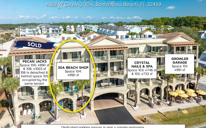 Pictures of Retail property located at 4368 W County Hwy 30A 104, Santa Rosa Beach, FL 32459 for sales - image #1