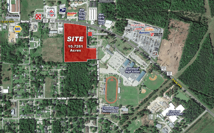 Pictures of Land property located at SWQ of Hwy 105/ SH 321 & Charles Barker, Cleveland, TX 77327 for sales - image #1