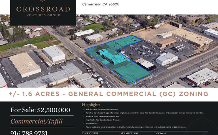 Pictures of Land property located at 7801 Fair Oaks Blvd, Carmichael, CA 95608 for sales - image #1