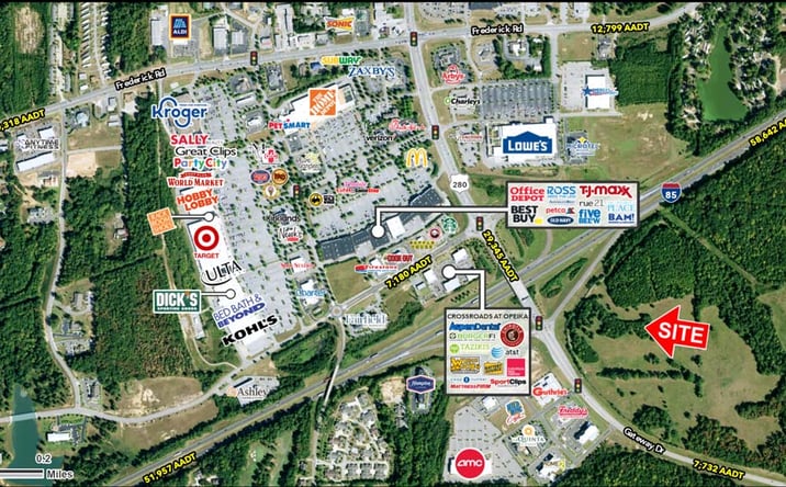 Pictures of Land property located at SEC I-85 & Highway 280, Opelika, AL 36801 for sales - image #1