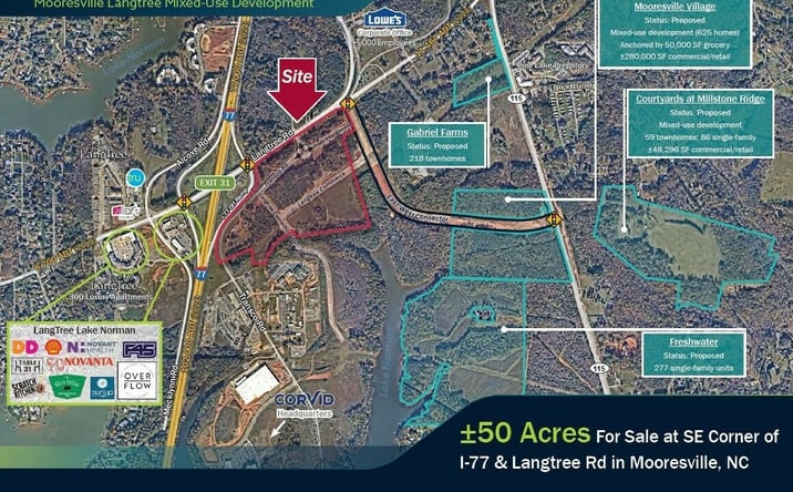Pictures of Land property located at I-77 & Langtree Road, Mooresville, NC 28117 for sales - image #1