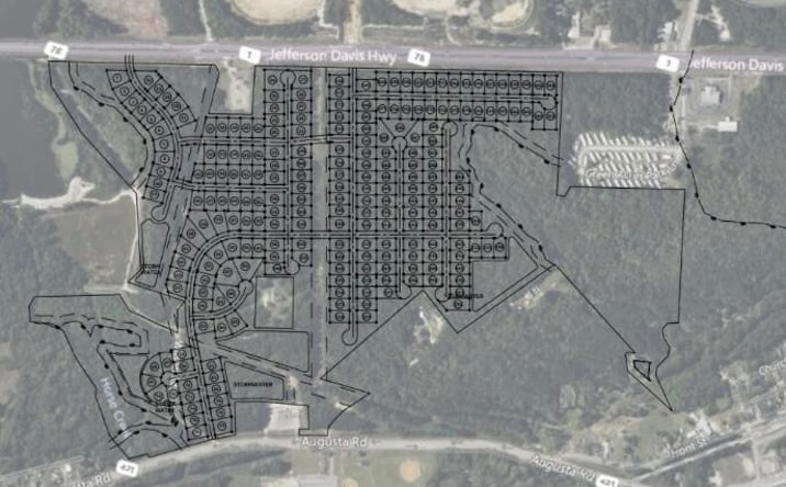 Pictures of Land, Industrial, Multifamily, Office, Retail property located at Jefferson Davis Highway Highway, Warrenville, SC 29851 for sales - image #1