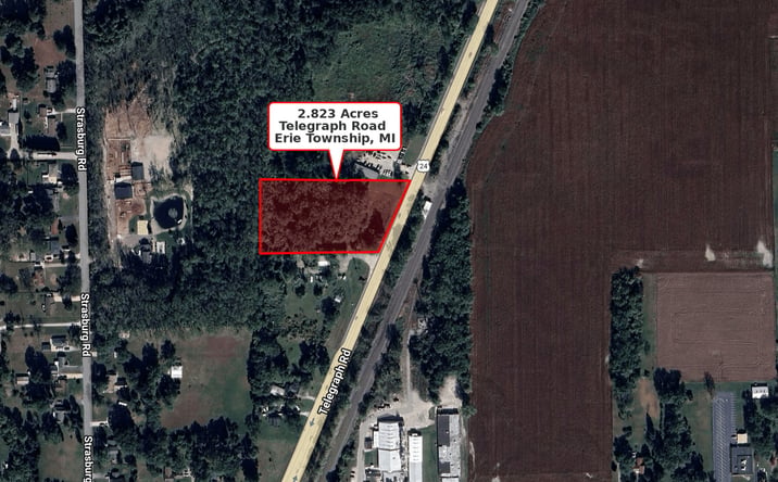 Pictures of Land property located at 2.8 Acres Telegraph Road, Erie, MI 48133 for sales - image #1