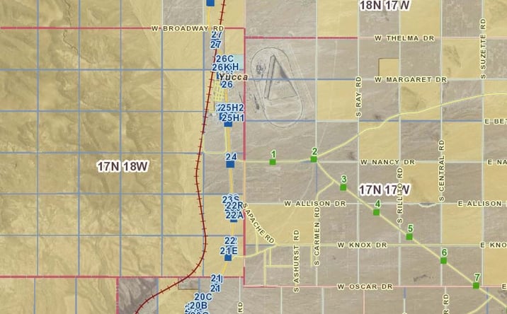 Pictures of Land property located at W. Mesquite Dr. & S. Cochise, Yucca, AZ 86438 for sales - image #1