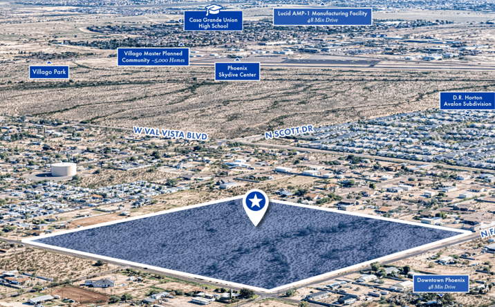 Pictures of Land property located at NEC of Faldale Road & West Hopi Drive, Casa Grande, AZ 85122 for sales - image #1