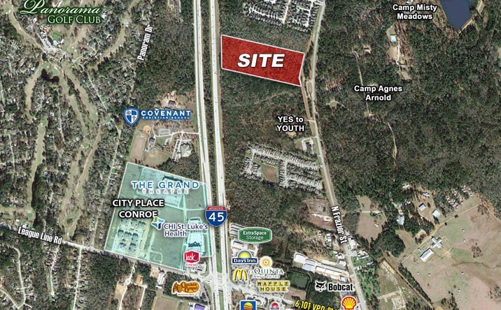 Pictures of Land property located at I-45 & Hwy 75 north of League Line Rd, Conroe, TX 77303 for sales - image #1