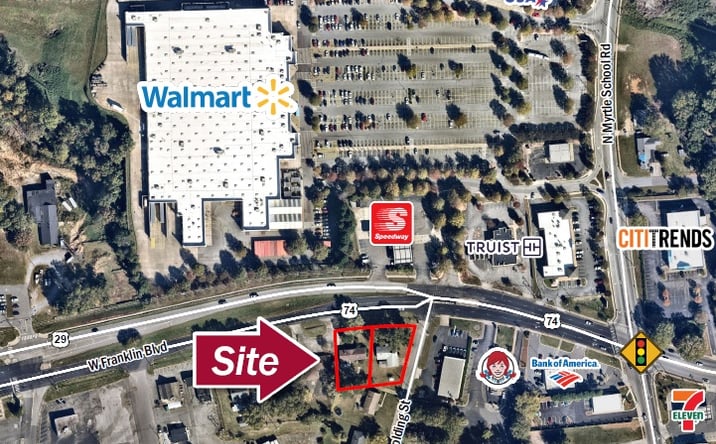 Pictures of Land property located at 2501 & 2503 W Franklin Blvd, Gastonia, NC 28052 for sales - image #1