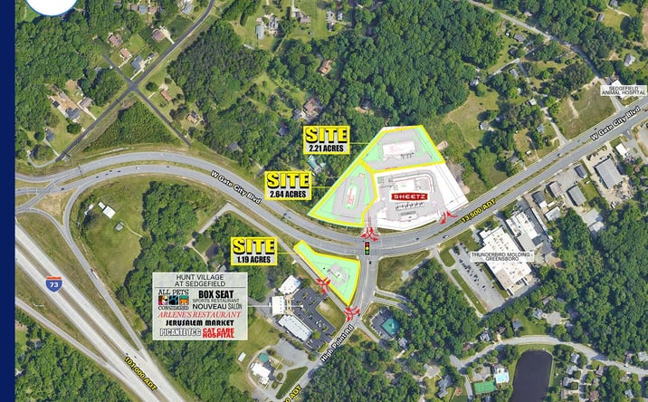 Pictures of Land property located at W Gate City Blvd & High Point Rd, Greensboro, NC 27407 for sales - image #1