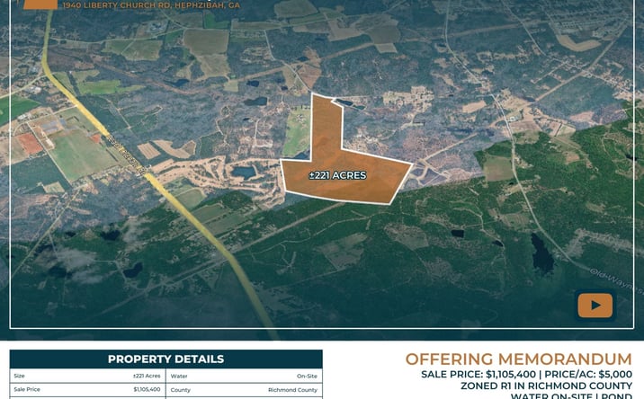 Pictures of Land property located at 1940 Liberty Church Rd, Hephzibah, GA 30815 for sales - image #1