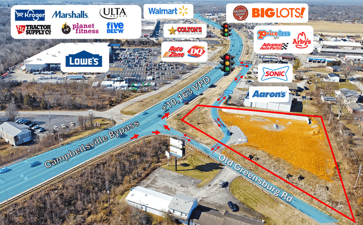 Pictures of Land property located at 110 Campbellsville Bypass, Campbellsville, KY 42718 for sales - image #1