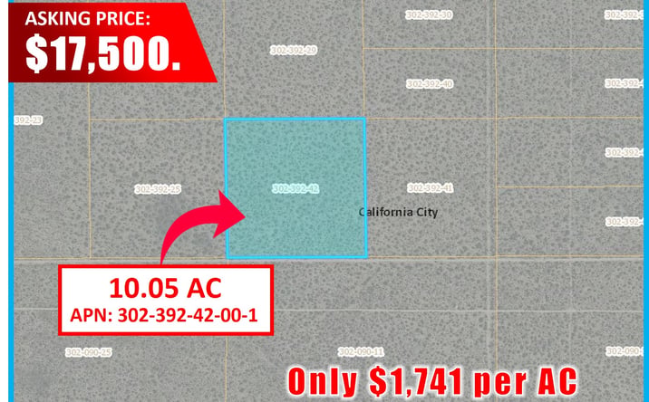 Pictures of Land property located at 302-392-42-00-1, California City, CA 93505 for sales - image #1