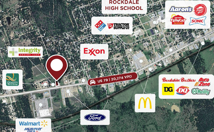 Pictures of Land, Retail property located at 616 US-79, Rockdale, TX 76567 for sales - image #1