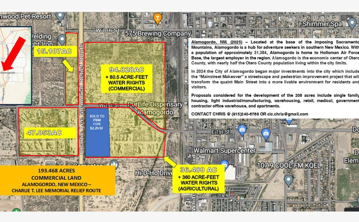 Pictures of Land property located at I-54 RELIEF ROUTE AND W 1ST STREET, ALAMOGORDO, NM, Alamogordo, NM 88310 for sales - image #1