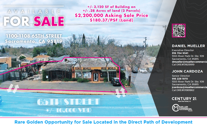 Pictures of Retail property located at 1100-1108 65th St, Sacramento, CA 95819 for sales - image #1