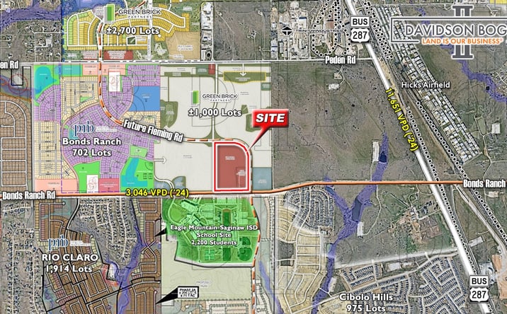 Pictures of Land property located at NWC - Bonds Ranch Rd. & Future Fleming Ranch Rd, Saginaw, TX 76179 for sales - image #1