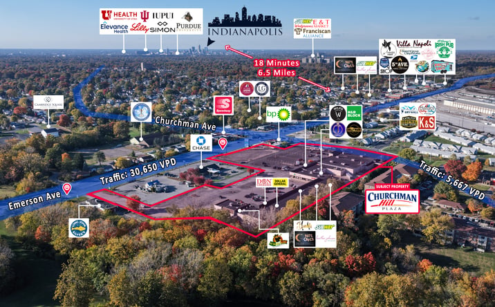 Pictures of Retail property located at 3535 S Emerson Ave, Beech Grove, IN 46107 for sales - image #1