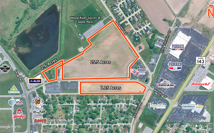 Pictures of Land property located at Wesley and Rock Hill Rd, Wood River, IL 62095 for sales - image #1