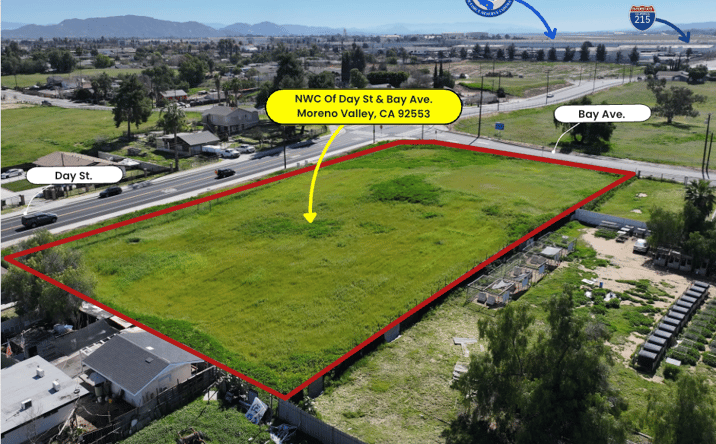 Pictures of Land property located at NWC of Day St. & Bay Ave., Moreno Valley, CA 92553 for sales - image #1