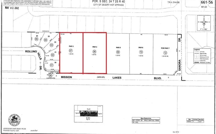 Pictures of Land property located at Mission Lakes, Desert Hot Springs, CA 92240 for sales - image #1