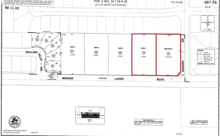 Pictures of Land property located at Mission Lakes Blvd, Desert Hot Springs, CA 92240 for sales - image #1
