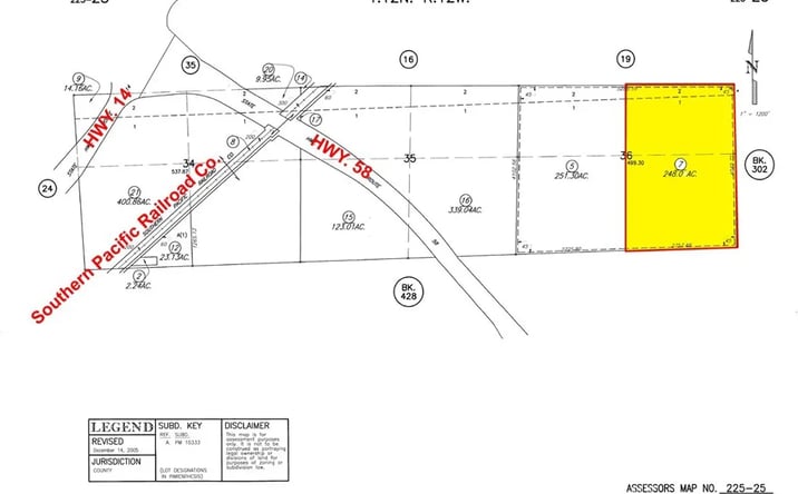 Pictures of Land property located at 248 Rosewood Blvd. & 58, Mojave, CA 93501 for sales - image #1