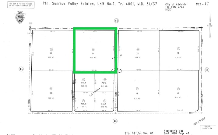 Pictures of Land property located at Cactus, Adelanto, CA 92301 for sales - image #1