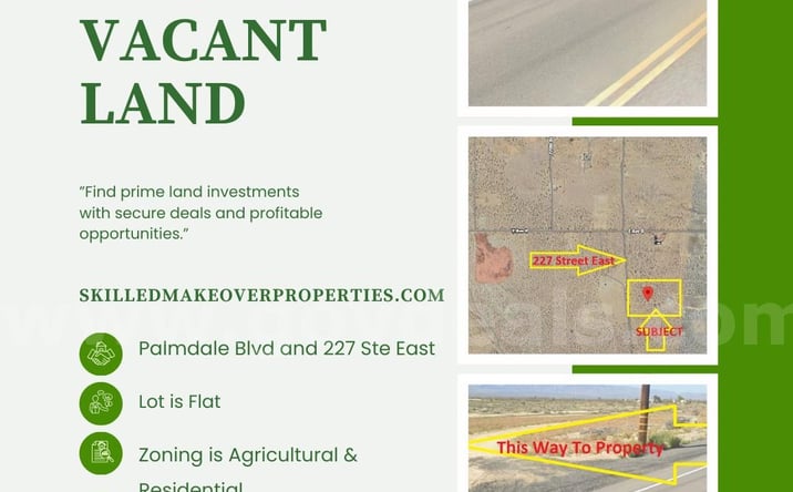 Pictures of Land property located at Palmdale Blvd & 227 Ste East, Palmdale, CA 93591 for sales - image #1