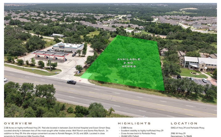 Pictures of Land property located at 3901 W HWY 29, Georgetown, TX 78628 for sales - image #1