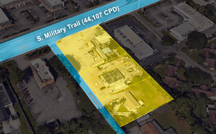 Pictures of Land, Mixed Use, Office, Retail property located at 1370 S Military Trl, West Palm Beach, FL 33415 for sales - image #1