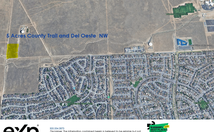 Pictures of Land property located at 5 Acres County Trail and Del Oeste NW, Albuquerque, NM 87114 for sales - image #1