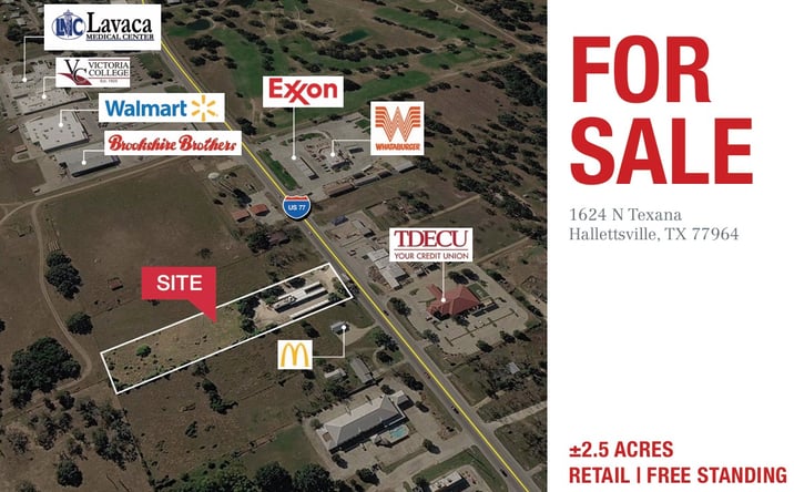 Pictures of Retail property located at 1624 N Texana St, Hallettsville, TX 77964 for sales - image #1