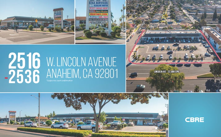 Pictures of Retail property located at 2516-2536 W Lincoln Avenue, Anaheim, CA 92801 for sales - image #1