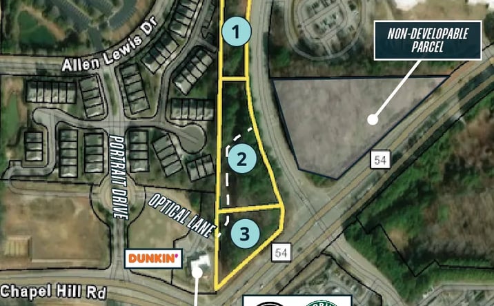 Pictures of Land property located at 1905 NW Maynard Road, Cary, NC 27513, 0 Evans Rd, Cary, NC 27513, 9100 Chapel Hill Rd, Cary, NC 27513 for sales - image #1
