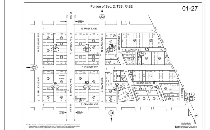 Pictures of Land property located at 913 Elliot Ave, Goldfield, NV 89013 for sales - image #1