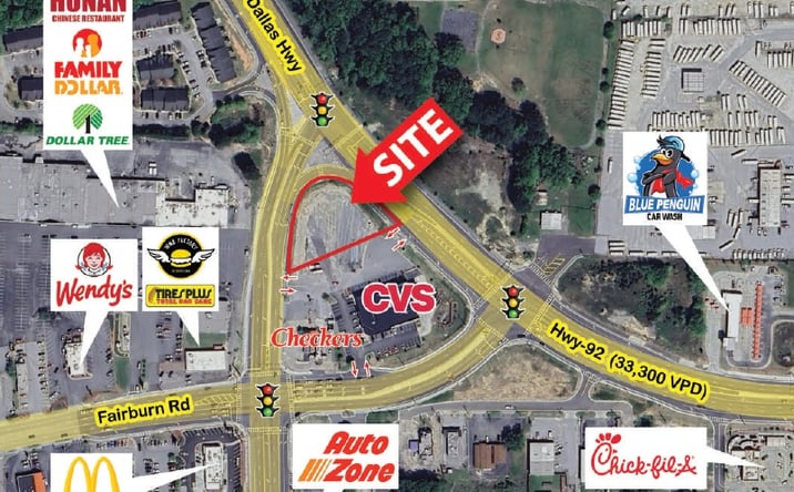 Pictures of Land, Retail property located at 6031 Fairburn Rd, Douglasville, GA 30134 for sales - image #1