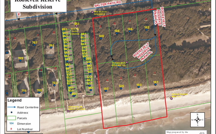Pictures of Land property located at 104 Roosevelt Dr, Pine Knoll Shores, NC 28512 for sales - image #1