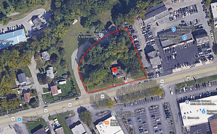 Pictures of Industrial, Land, Office, Retail, Self Storage property located at 397 Lancaster Ave, Malvern, PA 19355 for sales - image #1