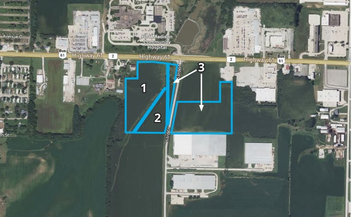 Pictures of Land property located at Ave O and 53rd St, Fort Madison, IA 52627 for sales - image #1