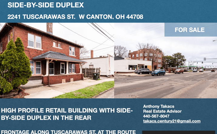 Pictures of Mixed Use, Multifamily, Retail property located at 2241 Tuscarawas St W, Canton, OH 44708 for sales - image #1
