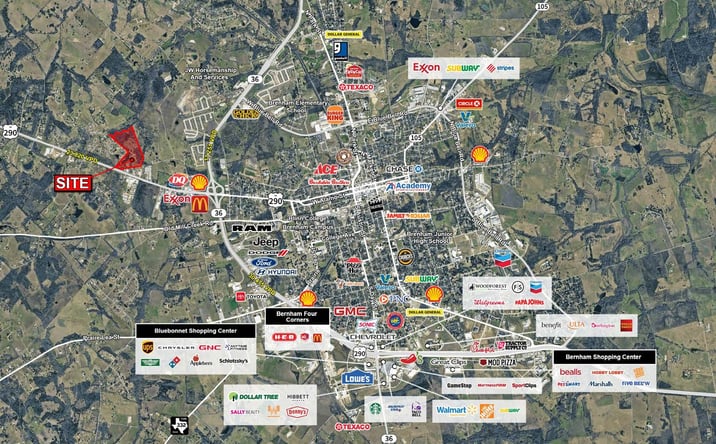 Pictures of Land property located at US HWY 290 W & Sunset Rd, Brenham, TX 77833 for sales - image #1