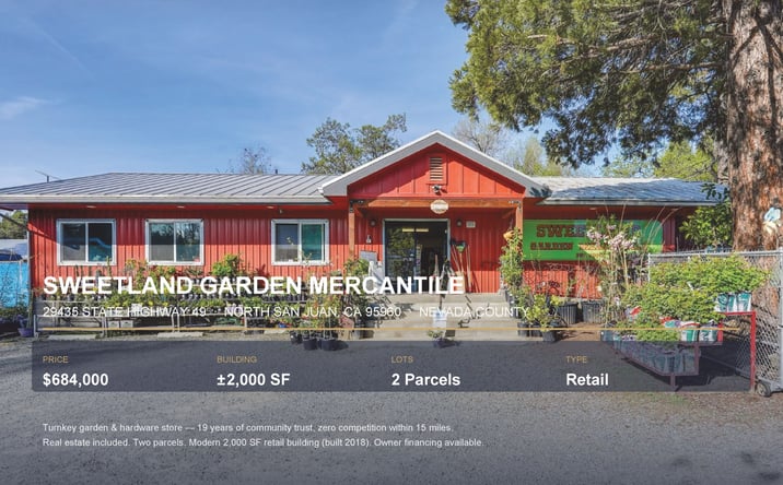 Pictures of Retail, Business for Sale property located at 29435 CA-49, North San Juan, CA 95960, 27988 Cherokee Rd, Nevada City, CA 95959 for sales - image #1
