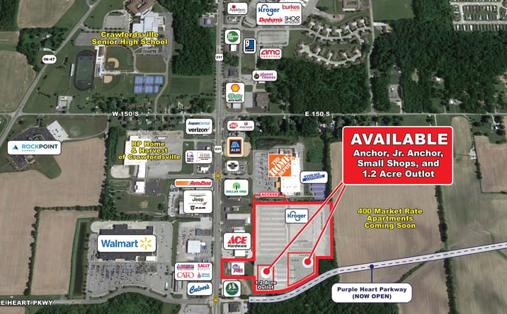 Pictures of Retail, Land property located at 1776 US-231, Crawfordsville, IN 47933 for sales - image #1