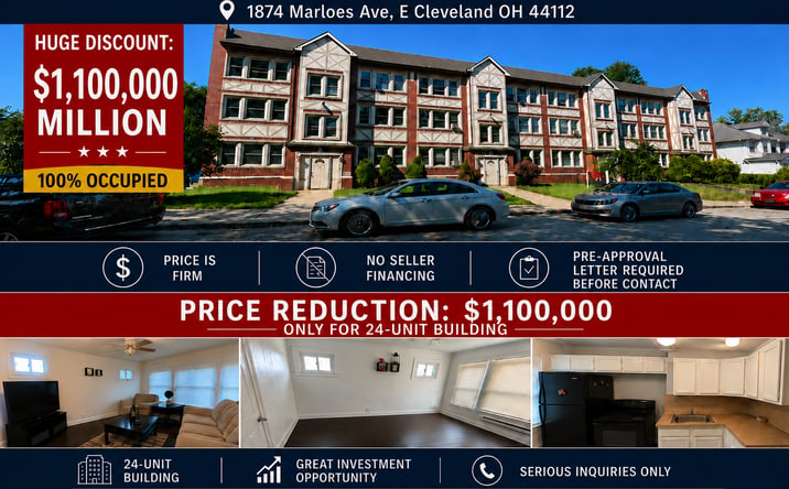 Pictures of Multifamily property located at 1874 Marloes Ave, East Cleveland, OH 44112 for sales - image #1
