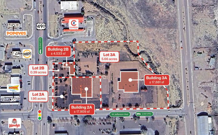 Pictures of Retail, Industrial, Mixed Use, Land property located at 1000 & 1200 W. Jeerson and 1030 N. Hwy 491, Gallup, NM 87301 for sales - image #1