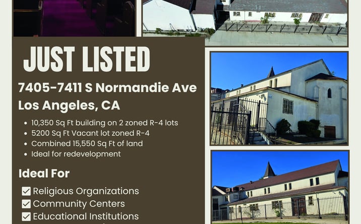 Pictures of Multifamily, Office, Special Purpose property located at 7405 Normandie Avenue, Los Angeles, CA 90044, 7411 Normandie Avenue, Los Angeles, CA 90044 for sales - image #1