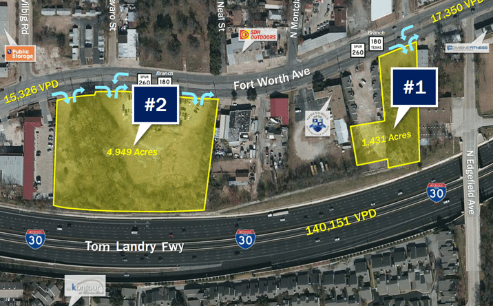 Pictures of Land property located at 1508-1512 Fort Worth Ave., Dallas, TX 75208 for sales - image #1
