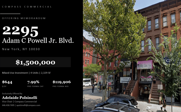 Pictures of Mixed Use, Multifamily property located at 2295 Adam Clayton Powell Jr Blvd, New York, NY 10030 for sales - image #1