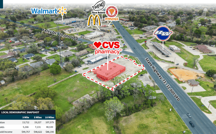 Pictures of Retail property located at 485 Texas Ave, Bridge City, TX 77611 for sales - image #1