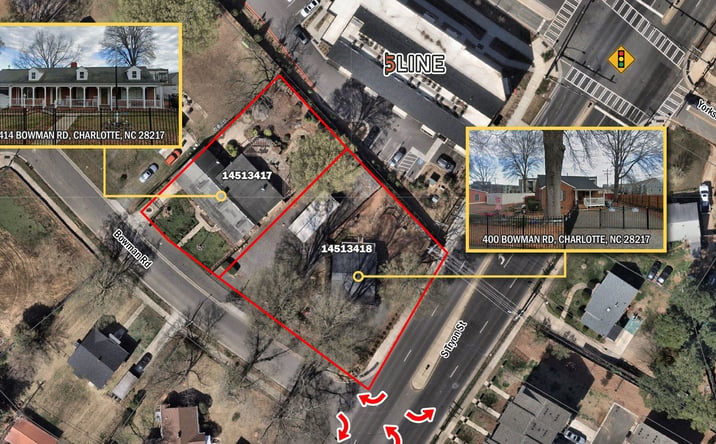 Pictures of Land, Retail property located at 400 & 414 Bowman Rd, Charlotte, NC 28217 for sales - image #1