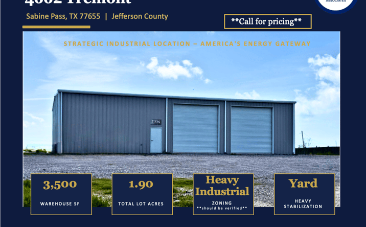 Pictures of Industrial property located at 4662 Tremont St, Port Arthur, TX 77655 for sales - image #1